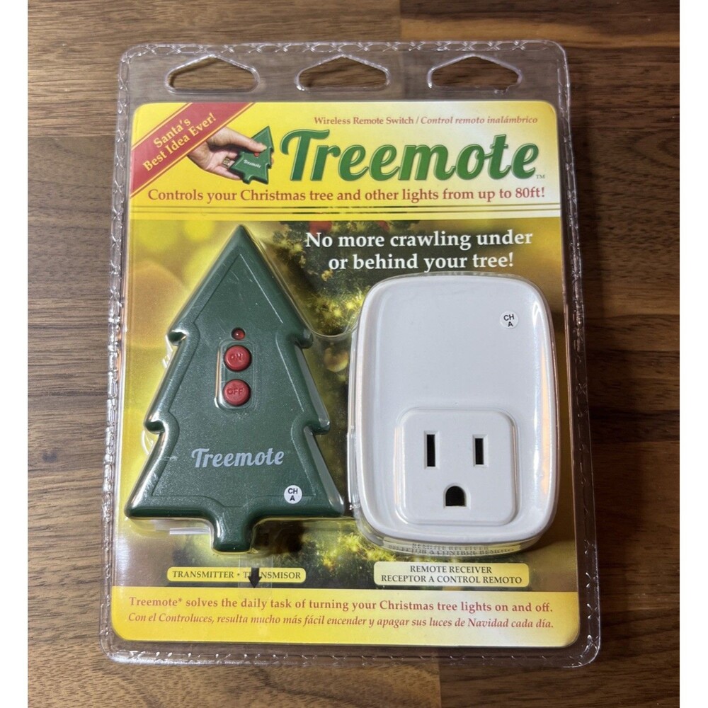 Treemote Wireless Remote Switch for Christmas Tree and Other Lights Auto control